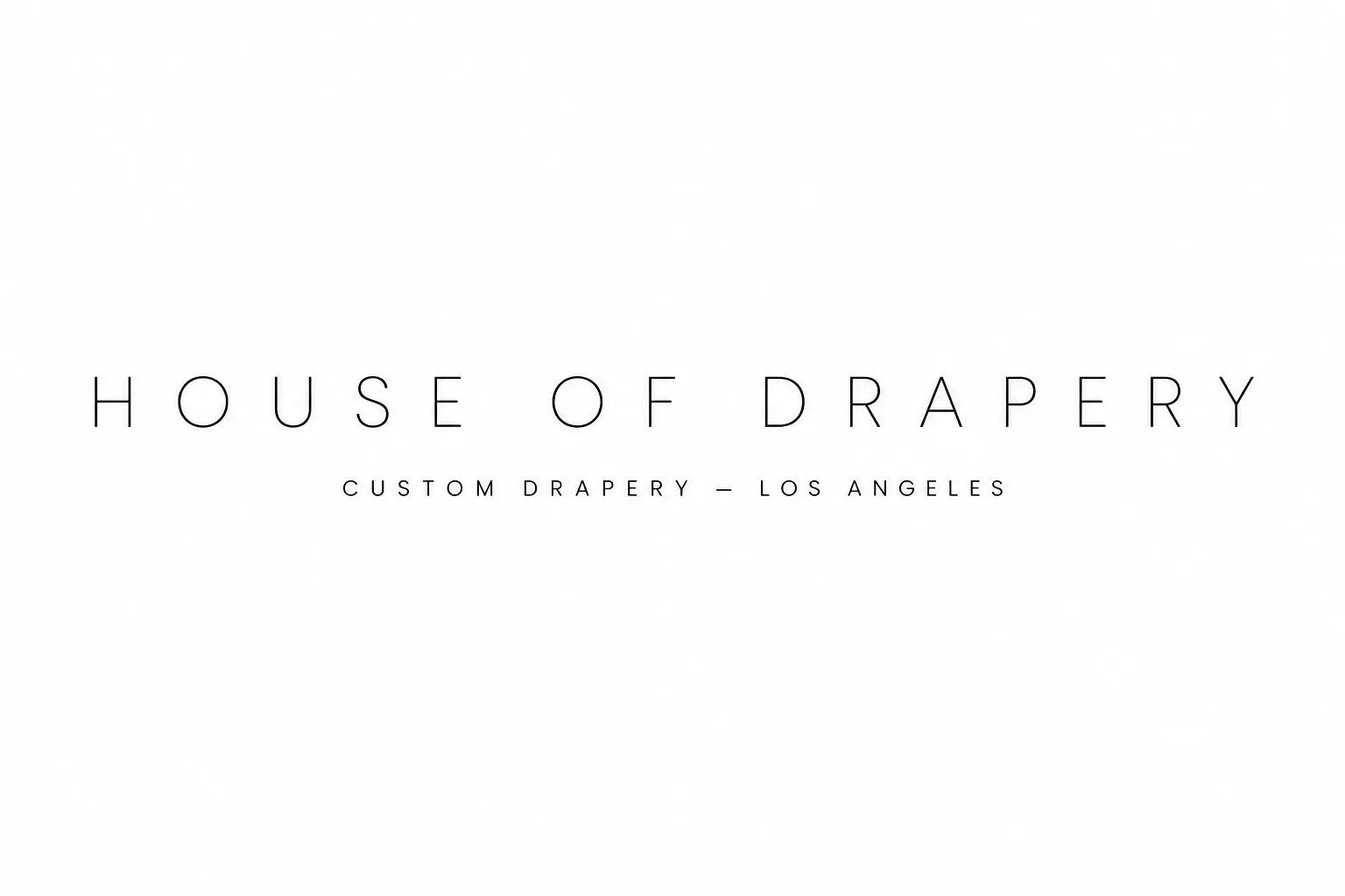 House of Drapery by Duroque logo — Luxury Custom Drapery in Los Angeles.